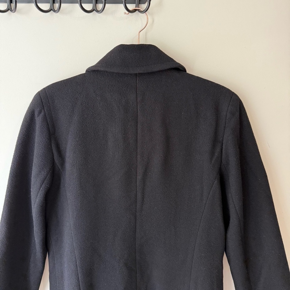 Fairweather Vintage Elegant Black Women's Wool Blend Pea Coat Size 4P Cozy - Picture 14 of 16